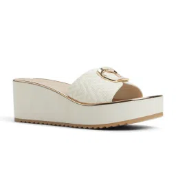 Aldo Menhaden Women White Wedges Heels-picture-27