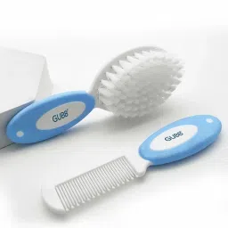 GUBB Baby Grooming Kit for New Born Baby (0M+)Baby Comb & Brush Set with Soft Nylon Bristles - Blue-picture-23