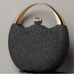 Haute Sauce Black Embellished Vegan Leather Hand Bag-picture-46