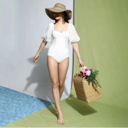 Haute Sauce Women White Ruched One Piece Swimsuit-picture-42