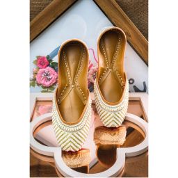 NR BY NIDHI RATHI Embellished Ethnic White Juttis-picture-40