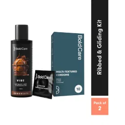Bold Care Condom & Lube (Multi-textured Condoms + Chocolate Lubricant)-picture-16
