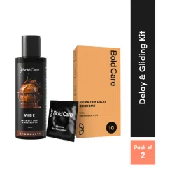Bold Care Condom & Lube (Ultra Thin Long Last Condoms + Chocolate Lubricant)-picture-32