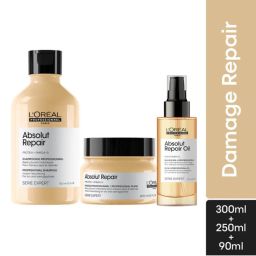L'Oreal Professionnel Absolut Repair Shampoo, Hair Mask & Hair Serum Combo For Damaged Hair-picture-23