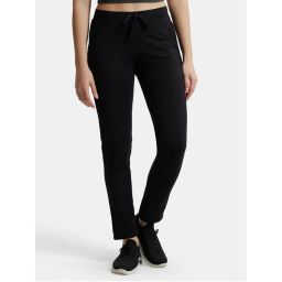 Jockey 1301 Women Super Combed Cotton Elastane Trackpants - Black-picture-12