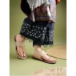 Shoetopia Traditional Rose-Gold Kolhapuris-picture-30