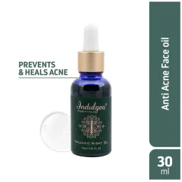 Indulgeo Essentials Volcanic Night Oil For Oily Acne Prone Skin With Tamanu Oil-picture-12