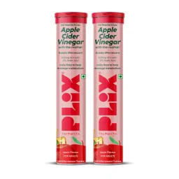 Plix Apple Cider Vinegar Effervescent Tablets with Vitamin B6 & B12, Pack of 2 - Apple-image-34