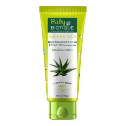 Biotique Bio Aloe Vera Baby Sun Block SPF 20 UVA/UVB Sunscreen-picture-14