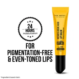 Dr. Sheth's Kesar and Kojic Acid Lip Balm SPF 50+ PA+++ for Pigmentation and 24H Moisturization-picture-22