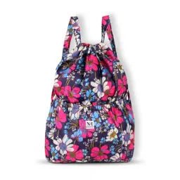 NFI Essentials Floral Print Drawstring Backpack for Women Foldable Sport String Bag-picture-32