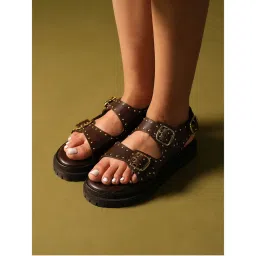 Theater Women Cosmos Brown Platform Sandals-picture-44