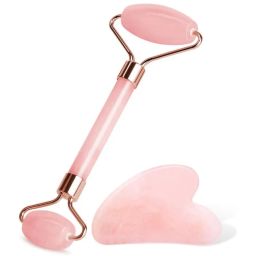 Signaxo Rose Jade Roller & Gua Sha Face & Neck Massager Tool Kit For Skin Glow & Brightening-picture-19