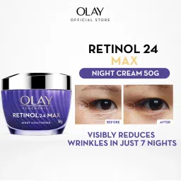 Olay Retinol 24 Max Anti Ageing Night Cream, Visibly Reduces Wrinkles In 7 Nights, Fragrance Free-picture-1