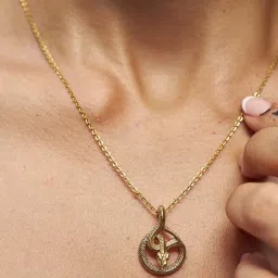 SOUL WORKS Gold Drop Shiva Sneck Necklace-picture-33