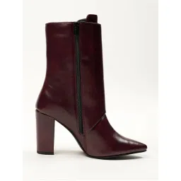Theater Women Dragons Burgundy Block Heel Winter Boots-picture-13