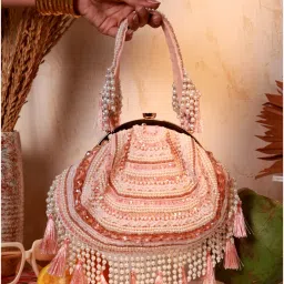 THE TAN CLAN Nora Tasselled Half Moon Bag Pink-picture-36