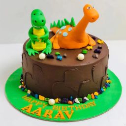 Dinosaur Delight Fondant Cake-image-9