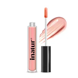 inatur Lip Gloss-Angelic, Soft Pink Gloss, Hydrating, Long-Lasting, with Rosehip & Coconut Oil-picture-6