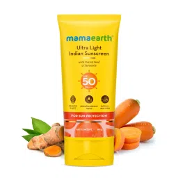 Mamaearth Ultra Light Indian Sunscreen SPF 50 PA++++ With Turmeric & Carrot Seed for Tan Protection-picture-11