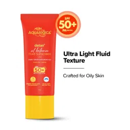 Aqualogica Detan Fluid Sunscreen SPF50+ PA++++ UVA, UVB with Hyaluronic Acid For Tanned & Oily skin-picture-4