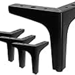 Krishna Sales Agency 4PC Metal T Shaped Furniture Legs, Latest Style Coffee Table Sofa Feet Kitchen Table Legs Bathroom Cabinet Cupboard Feet, DIY Furniture Hardware (5 inches, Black)-image-25