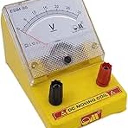 Om Meters EDM-80 Desk Stand Analog 0-30V DC Voltmeter (Yellow)-21