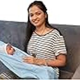 HOOPA 2-in-1 Hooded Feeding Pillow Blue | Feeding Pillow with Cover | Nursing pad with Baby Cover Baby Carrier, Reclined Carrier, Infant Carrier-image-85