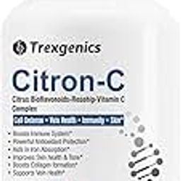 Trexgenics® Citron-C Citrus Bioflavonoids 20%-Rosehip 35%-Vitamin C Complex 650mg - Collagen Builder, Vein Health, Immunity, Antioxidant & Skin (60 Veg. Capsules)-image-9