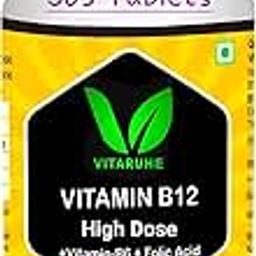 Vitaruhe Vitamin B12 High Dose+ B6/Folic Acid, 365 Tablets Methylcobalamin & Sublingual For Maximum Effects, Vegan, 365 Tablets For 1 Year.-image-31