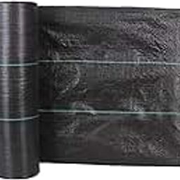 Singhal Premium Garden Weed Control Barrier Sheet Mat 3 Meter x 25 Meter, Landscape Fabric 90 GSM Heavy Duty Weed Block Gardening Mat for Gardens, Agriculture, Outdoor Projects (Black)-image-45