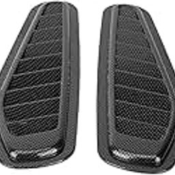 Automaze 2pc Carbon Fiber Style Car Air Flow Intake Decorative Scoop Bonnet Vent Hood Cover Universal Air Flow Vent Protection Cover-image-37