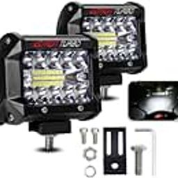 ELTRON TURBO ELT87 Imported 18 LED Fog Light Waterproof, Head Lamp, Bar Light Universal For All Motorcycle, Bike, Scooty Work Lamp for Off-Roading (Pack of 2) DC 12V 36W, Free On Off Switch, White-4