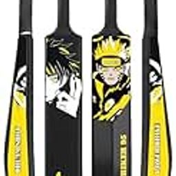 Bodyfit Cricket Bat, Power Drive Series,Anime-Themed Cricket Bat, Black and Yellow Design, Full Size.-image-46