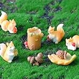 8PCS Miniature Toys, Miniature, Hand-Painted Resin Animal Ornaments for Fairy Gardens, Dollhouse Home Décor, Tiny Forest Critters for Shelves, Desks-image-37