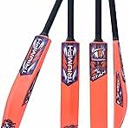 Triumph Titan Orange Plastic Cricket Bat Full Size, Plastic Bat for Tennis Balls & Wind Balls, Plastic Bat for 15 + Years-17