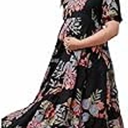 Somick Women's Rayon Anarkali Maternity Dress, Pregnancy Dress,Feeding Kurti,Easy Brest Feeding Dress, with Both Side 9 inch Zipper and Belt-image-109