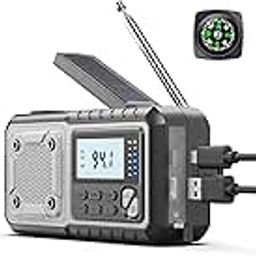 SIYEGK Emergency Weather Radio 5000mAh with Solar Hand Crank, Men Dad Husband Cool Gadgets, NOAA AM FM Portable Battery Power Weather Alert Radios with Flashlight, Perfet Gifts for Home Outdoor Office-picture-18