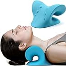 DOLTAS Neck and Shoulder Relaxer for Tmj Pain Relief and Cervical Traction Device for Spine Alignment | Neck Stretcher Chiropractic Pillow for Neck Pain Relief (Blue)-image-63