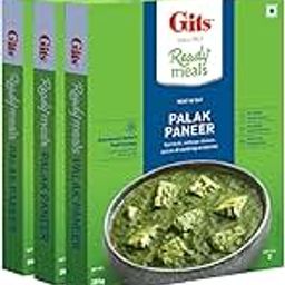 Gits Ready to Eat Palak Paneer, Pure Veg, Heat and Eat Indian Dish, Microwaveable, 855g (Pack of 3 X 285g Each)-image-6