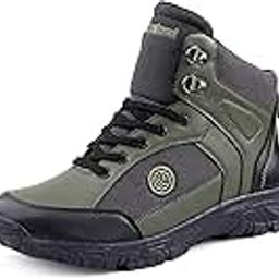 Bacca Bucci Hike 5-Eye Moto Inspired Light Weighted Mountaineering Backpacking Trekking/Hiking Boots for Men for Beginners-picture-49