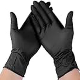 AM SAFE-X delivering the best Black Nitrile Gloves | Pack of 80 | Disposable Powder Free Examination Hand gloves | 3 mil | Multi Purpose with Superior Durability (Large)-image-35