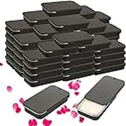 ST logo 10 pcs Slider Top Tins Containers Rectangular Cosmetics Metal Boxes Small Lip Balm Portable Pocket Packaging for Lip Balm Candies Jewelry Crafts Pills Solid Perfumes Cosmetic & Beauty-picture-36