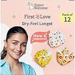 SuperBottoms DryFeel Baby Langot 0-6 months l Organic Cotton Modern Baby Nappy l Mess-free Langot with Gentle Elastics l Super DryFeel Top Layer l Diaper-free Time Essential | 12 Pack-image-45