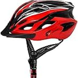 FABSPORTS Kid's and Adult's Light Weight Bicycle/Bike Adjustable Size Safety Helmet with Back Light with Flexible Padding for Road and Mountain Cycling/Skating (Red and Black)-21