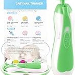 YMDD Baby Nail Trimmer Electric No Sharp Claws Hurt,Baby Nail File Kit Manicure Set,6 In 1 Safety Cutter Trimmer Clipper For Toes And Fingers Green-image-92