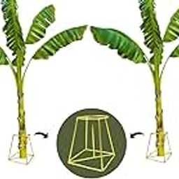 TrustBasket Banana Stand/Holder for Pooja - Gold (Set of 2), Metal-46