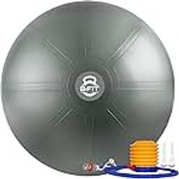 B fit Anti Burst Heavy Commercial Gym/Exercise Ball (Dark Grey, 95 Cm)-17