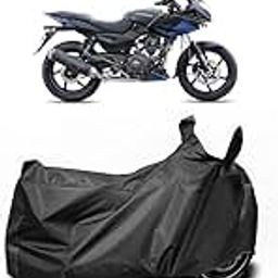 MADAFIYA Full Bike Body Cover for Bajaj Pulsar 220 UV Protection & Dustproof Scratch Proof | Fully Covered Two Wheeler Accurately | with Mirror Pocket - Black-image-61