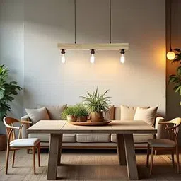 symplify Tavern Beige Solid Wood Cluster Hanging Light-picture-14